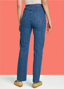 Pull On Stretch Jean with Rib Waistband - LT266